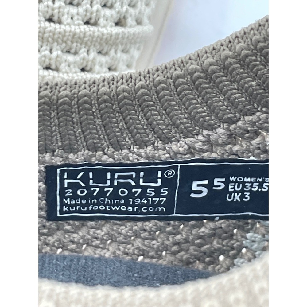 Kuru Womens Slip On Sneakers 5.5 Taupe Orange Nova Knit Walking Comfort Shoes - Picture 8 of 12